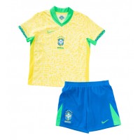 Camisa de time de futebol Brasil Replicas 1º Equipamento Infantil Copa America 2024 Manga Curta (+ Calças curtas)